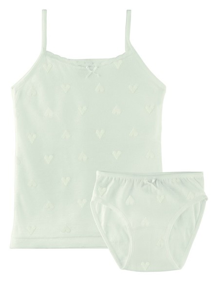 Conjunto Camiseta Tirantes+Braga - Corazones