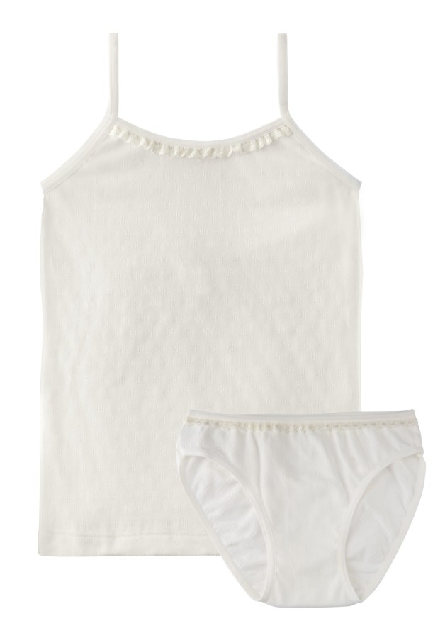 T-Shirt with straps + Brief Set  - with Lace