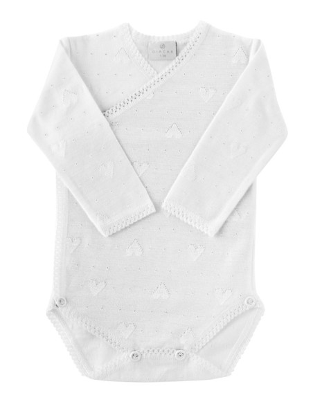 Body Natal Manga Larga - Corazones