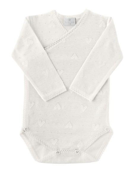 Body Natal Manga Larga - Corazones