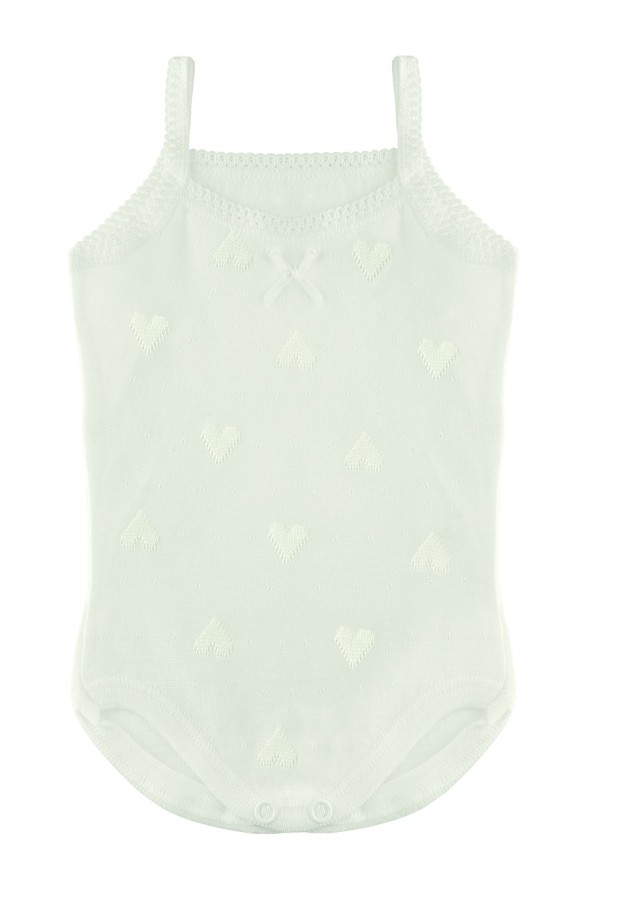 Baby Bodysuit with Straps - Hearts