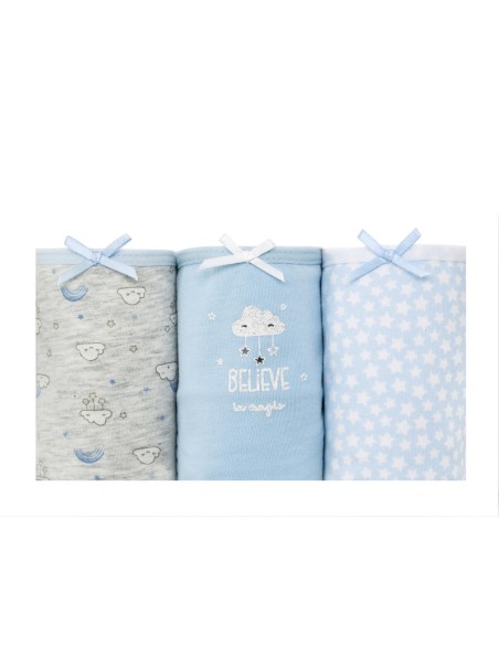 Pack of three girl's panties Rainbow