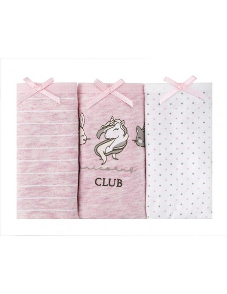 Pack bragas niña Unicorns Club