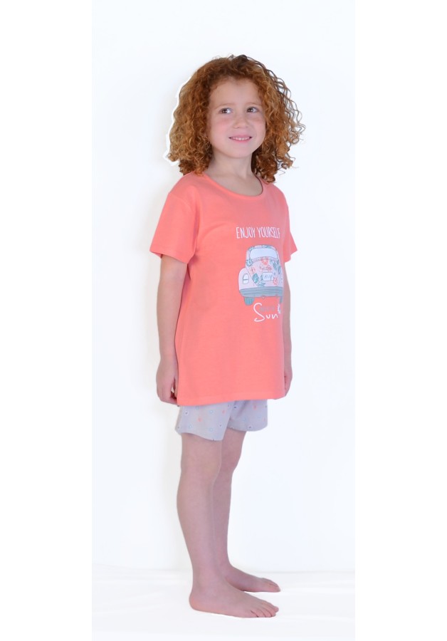 Pijama de verano de niña Sunflowers