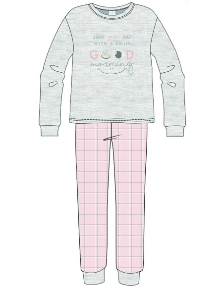 Pijama largo de niña Smile