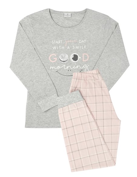 Pijama de verano largo de niña Smile