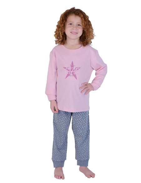 Pijama de verano largo de niña Stars