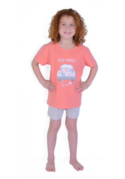 Pijama de verano de niña Sunflowers