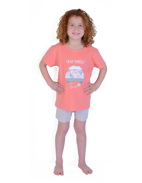 Pijama de verano de niña Sunflowers