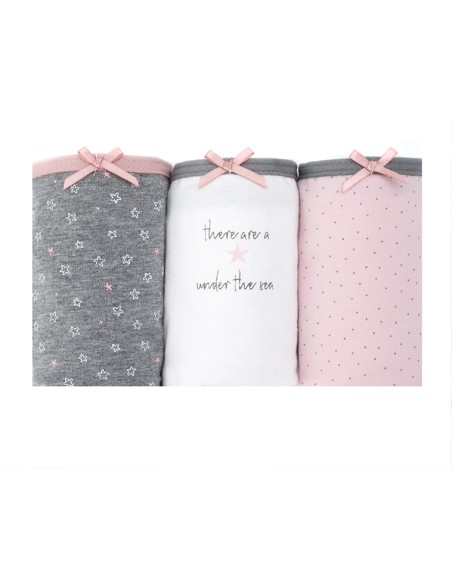 Pack 3 Bragas para niñas Stars