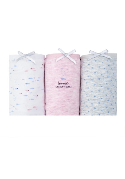 Pack 3 Bragas para niñas Under the Sea