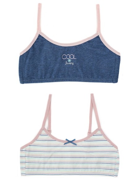 Pack 2 Tops de niña "Cool Jeans"