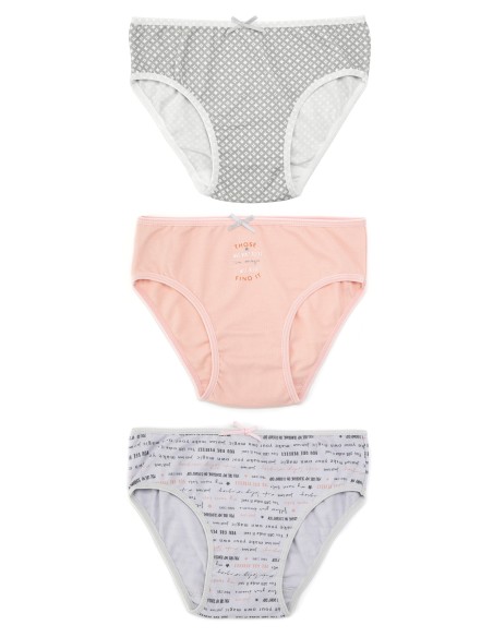 Pack 3 Braguitas de niña "Magic Words"